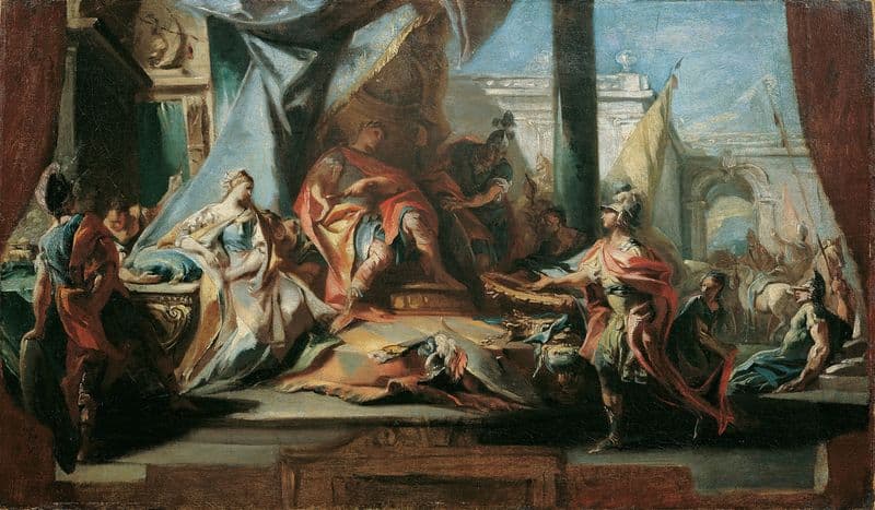 Die Großmut Des Scipio (1730-50) as a canvas print