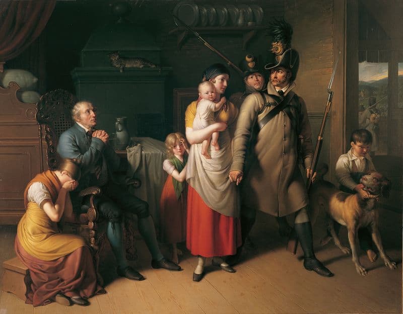 Die Heimkehr des Landwehrmannes as a canvas print