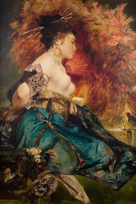 Die Japanerin (Circa 1870) as a canvas print