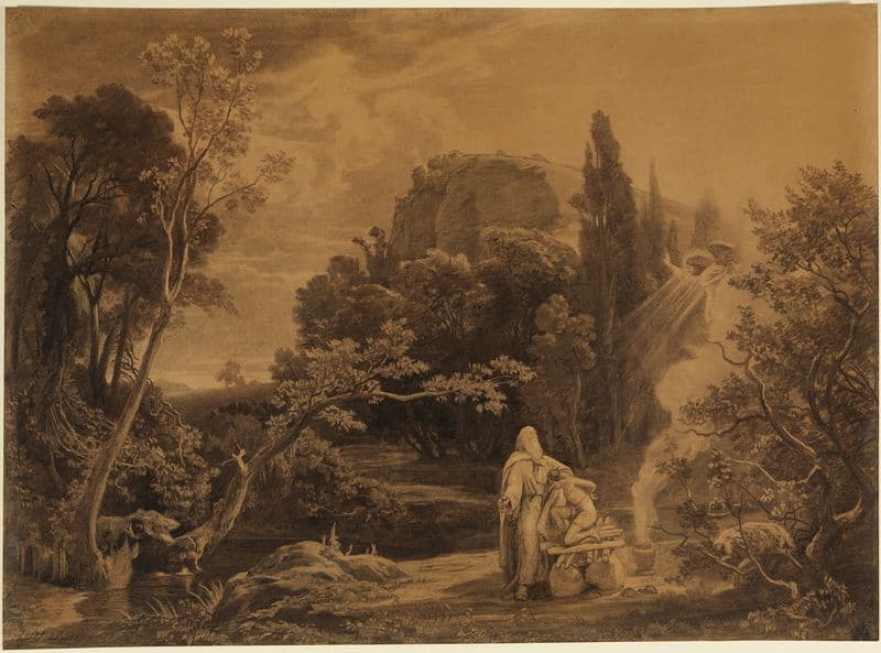 Die Opferung Isaaks (1. Mose 22, 11-12) as a canvas print