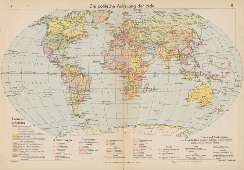 Die politische Aufteilung der Erde as a canvas print