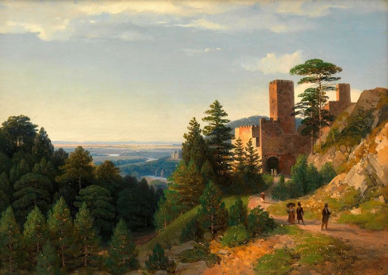 Die Ruine Rauhenstein bei Baden (ca. 1825) as a canvas print