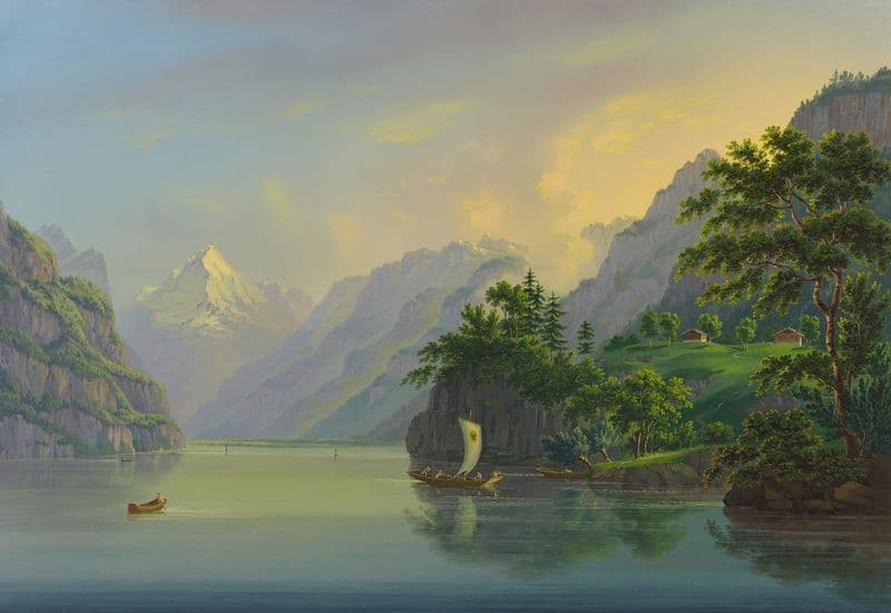 Die Rutli Matte am Vierwaldstâttersee as a canvas print