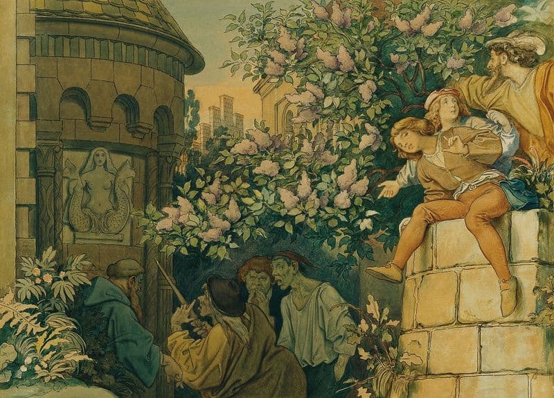 Die schöne Melusine; VI. Die bösen Zungen as a canvas print