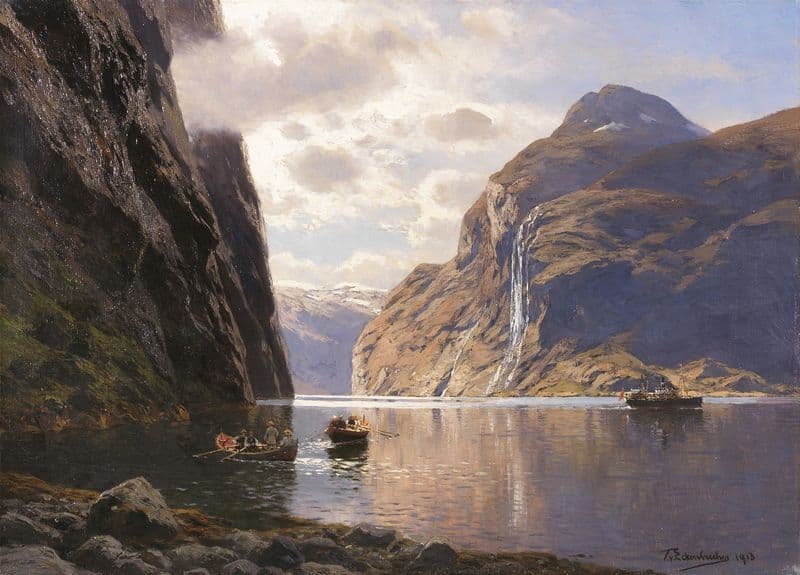Die sieben Schwestern am Geirangerfjord as a canvas print