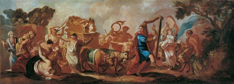 Die Überführung der Bundeslade durch den singenden und tanzenden David (1707-1710) as a canvas print