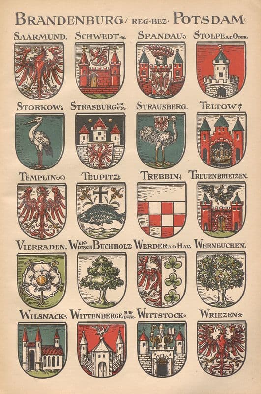 Die Wappen und Siegel der deutschen Stadte, Flecken und Dorfer Pl.16 as a canvas print