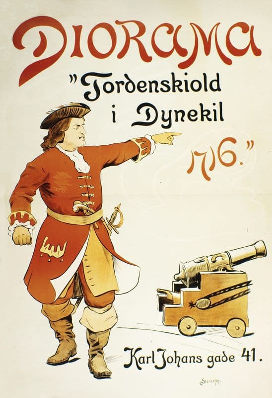 Diorama, Tordenskiold i Dynekil 1716 as a canvas print