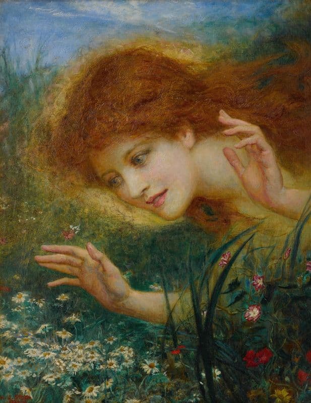 Discovering Daisies (1887-96) as a canvas print