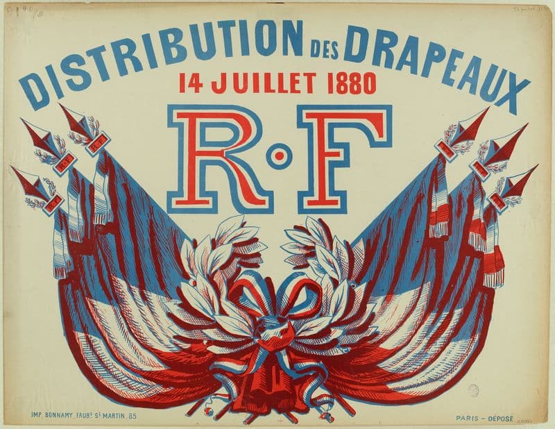 Distribution des drapeaux 14 juillet 1880 as a canvas print