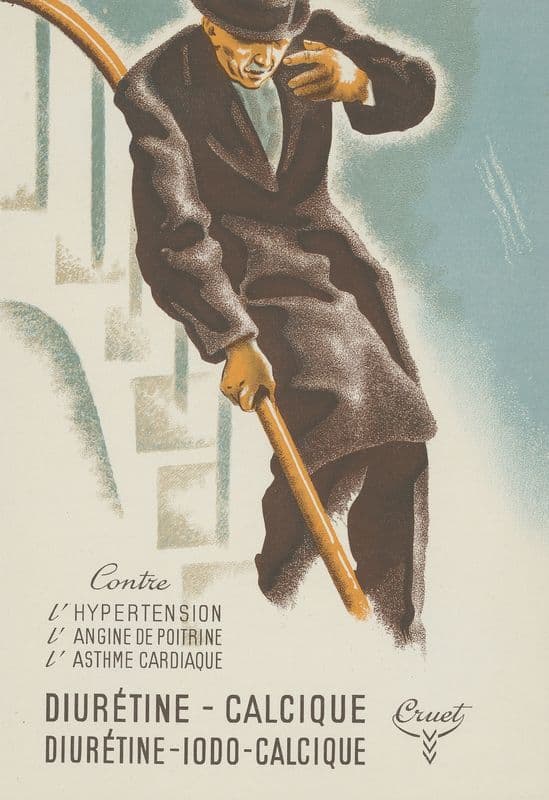 Diurétine-calcique, Diurétine-iodo-calcique (1910-1950) as a canvas print
