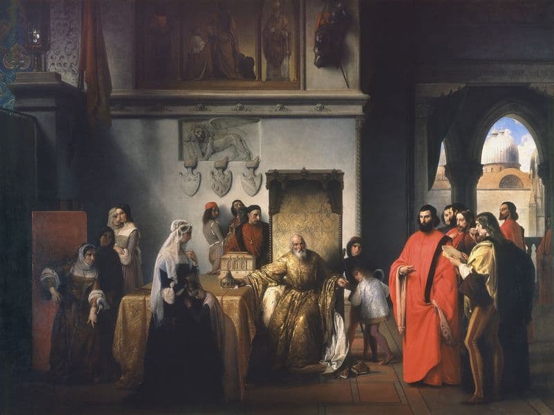 Doge Francesco Foscari’s Removal (The Two Foscari) as a canvas print
