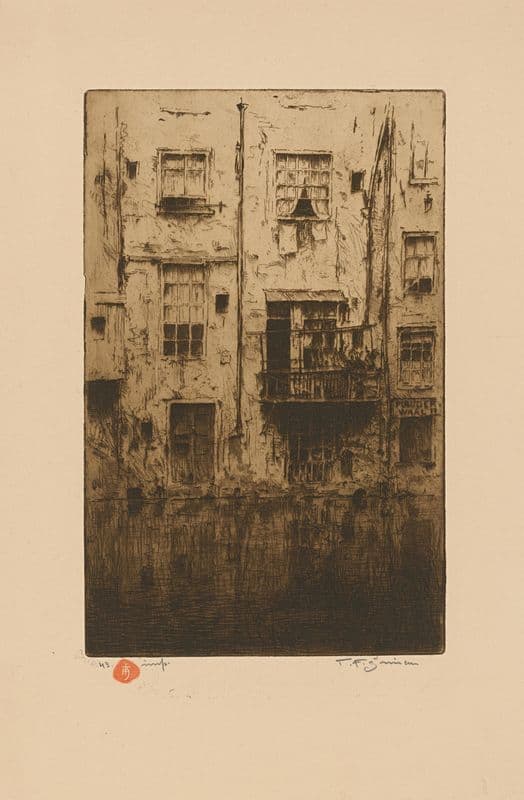Domy v Amsterdame as a canvas print