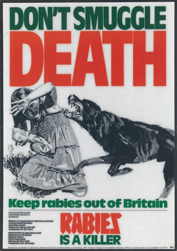 Don’t Smuggle Death; Keep rabies out of Britain – Rabies is a Killer as a canvas print