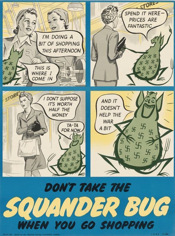 Don’t Take the Squander Bug When You Go Shopping as a canvas print