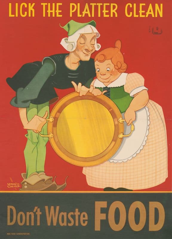 Don’t waste food, lick the platter clean as a canvas print