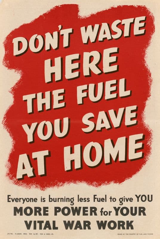 Don’t Waste Here the Fuel You Save at Home as a canvas print