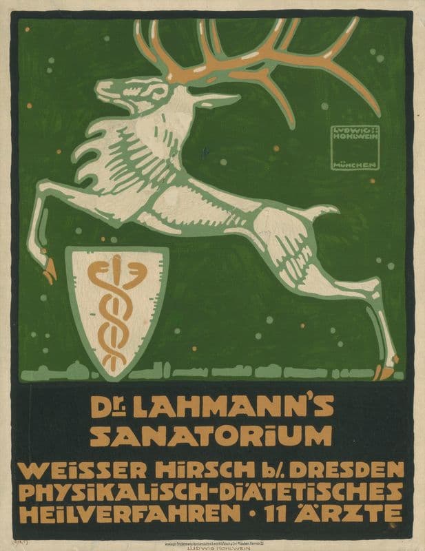 Dr. Lahmann’s Sanatorium Weisser Hirsch Dresden as a canvas print