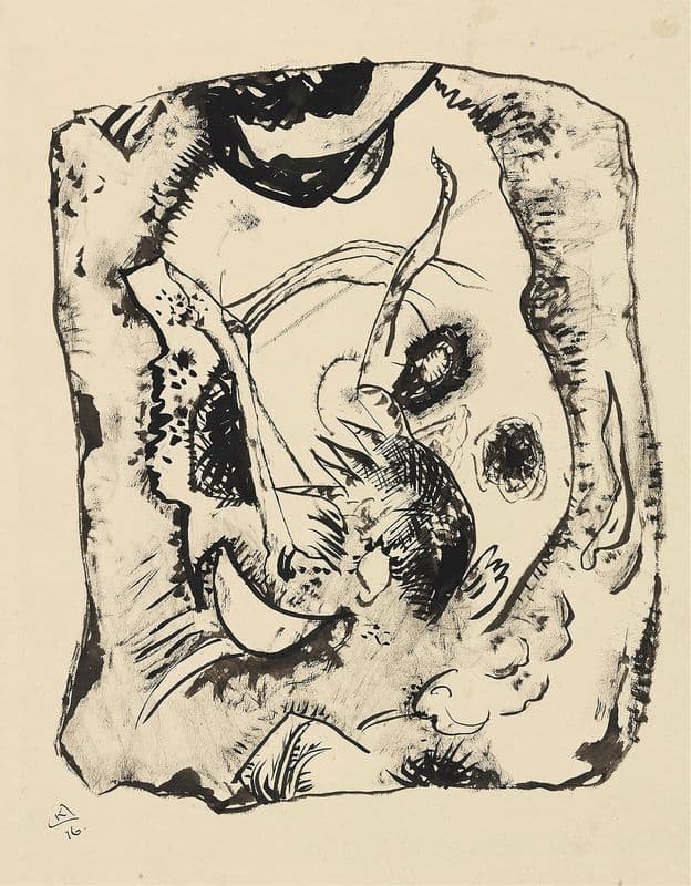 Drawing for ‘Bild auf hellem Grund’ as a canvas print