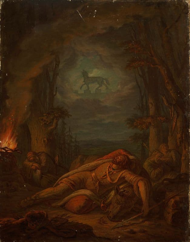 Dream of Gediminas about the Iron Wolf as a canvas print