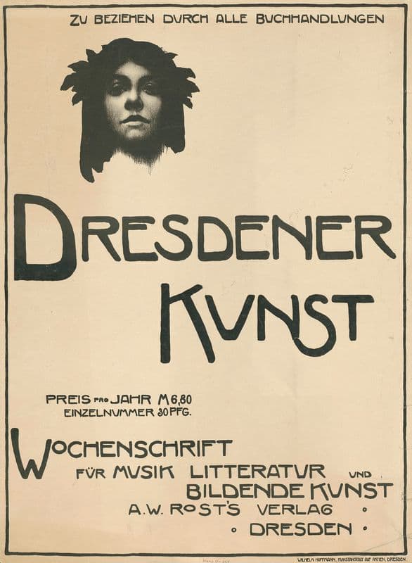 Dresdener Kunst Wochenschrift für Musik Litteratur und Bildende Kunst as a canvas print