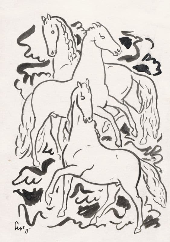 Drie paarden as a canvas print