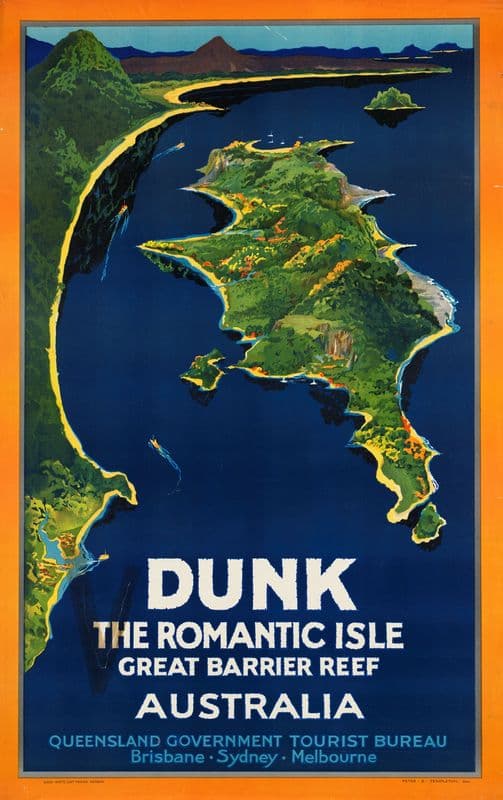 Dunk the romantic isle. Great Barrier Reef Australia as a canvas print