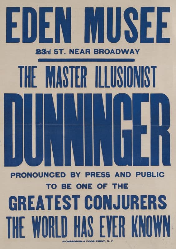 Dunninger at the Eden Musee (1913-1914) as a canvas print