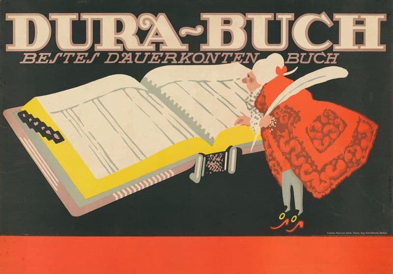 Dura-Buch. Dauerkonten-Buch (1900 - 1914) as a canvas print