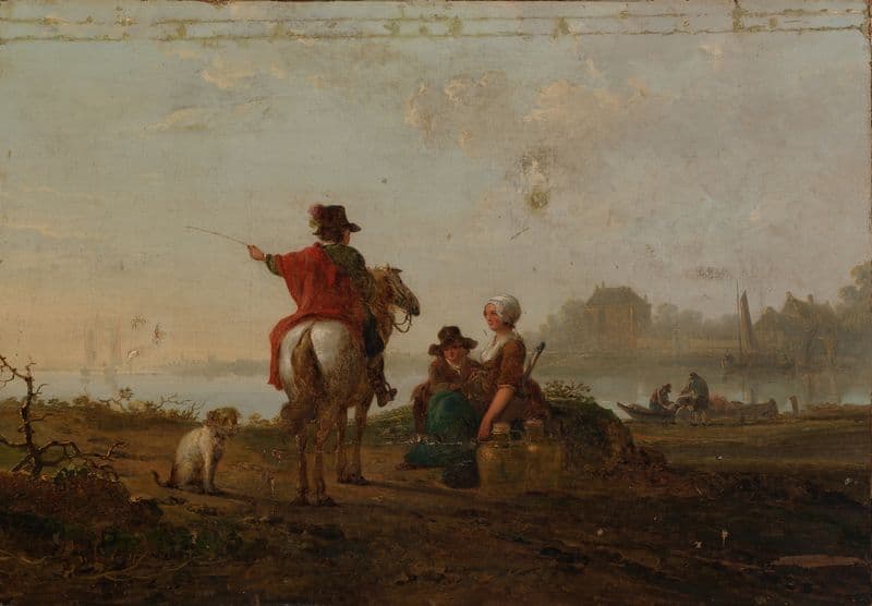 Landscape With Figures as a canvas print