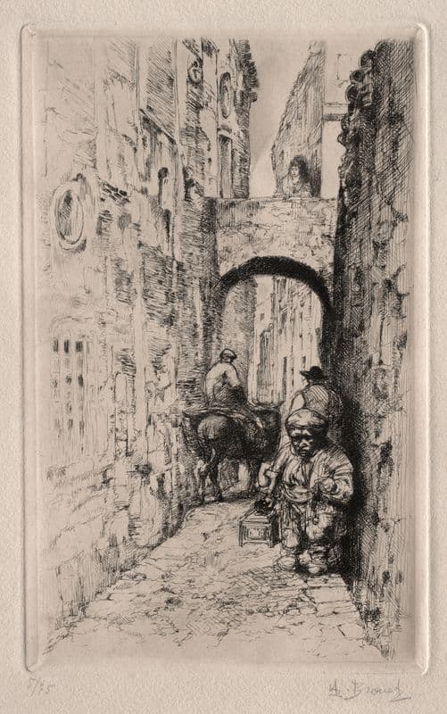 Dwarf in Narrow Street (c. 1902–41) as a canvas print