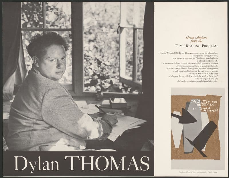 Dylan Thomas: great authors from the Time Reading Program as a canvas print