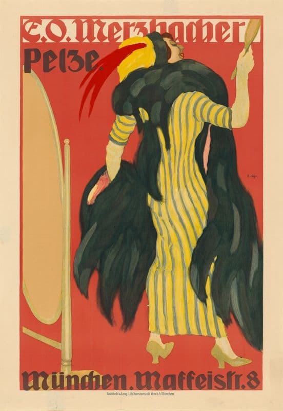 E.O. Merzbacher Pelze (1909 - 1911) as a canvas print