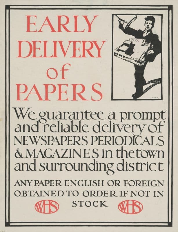 Early Delivery of Papers as a canvas print