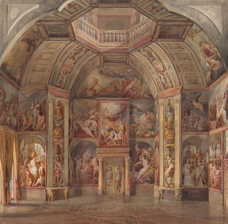 East Wall of the Oranjezaal, Huis ten Bosch, The Hague as a canvas print