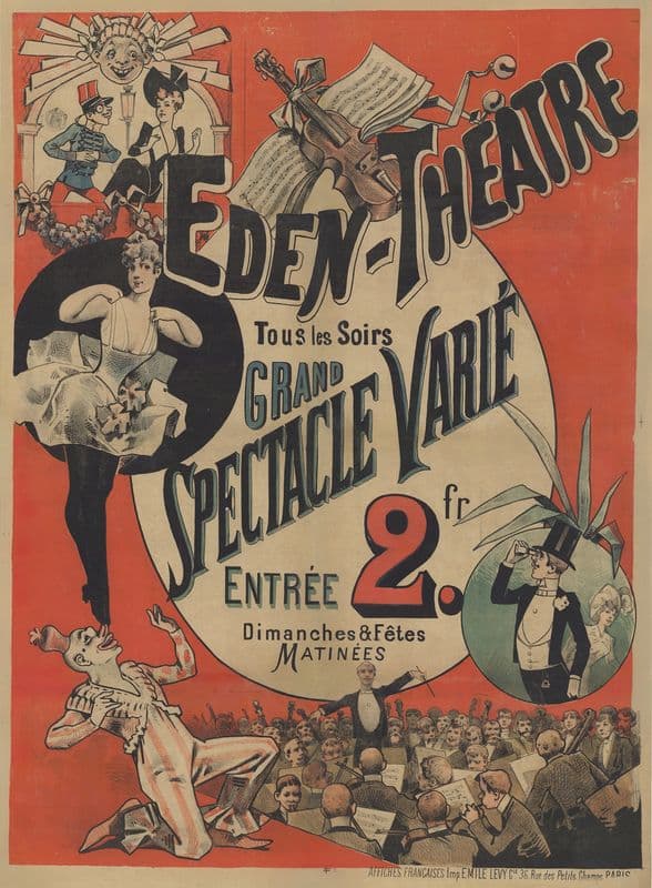 Eden-Théâtre. Tous les soirs grand spectacle varié as a canvas print