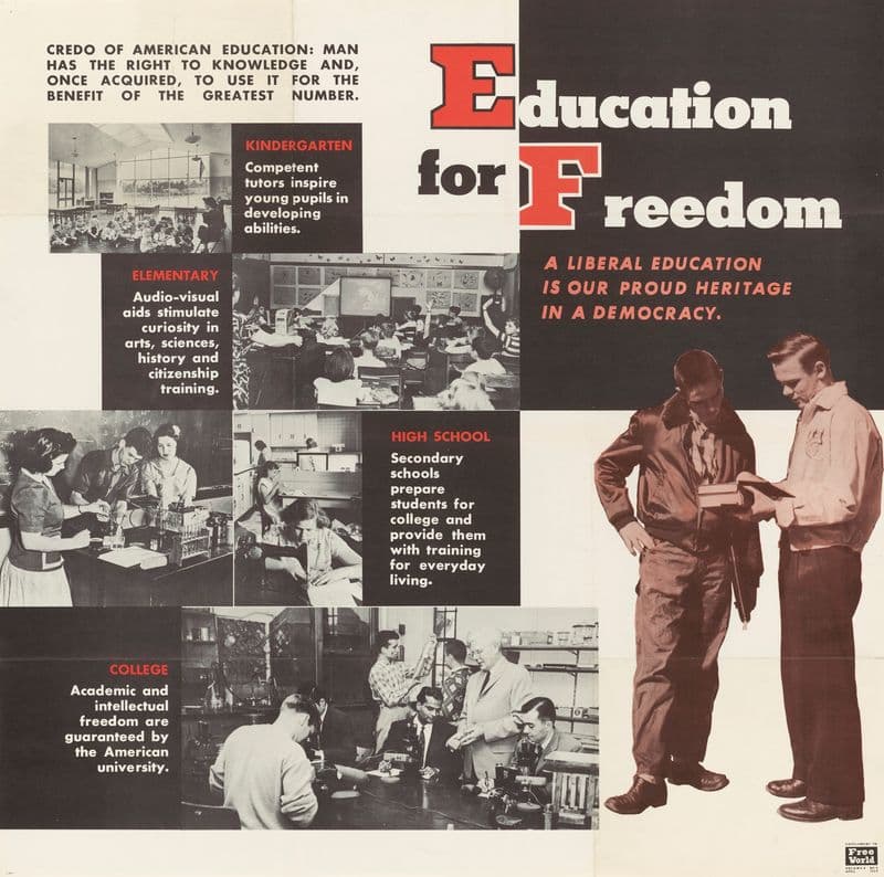 Education for Freedom No. 18 poster as a canvas print