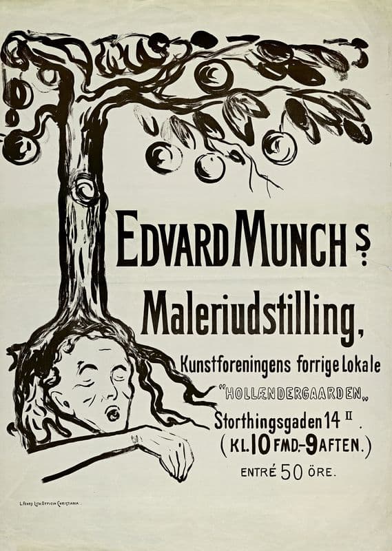 Edvard Munchs maleriudstilling as a canvas print