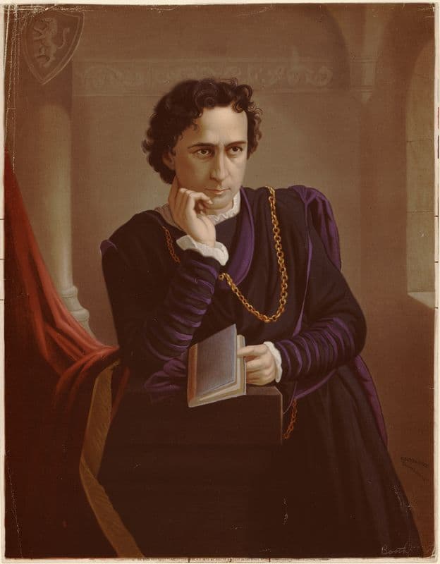 Edwin Booth as Hamlet as a canvas print