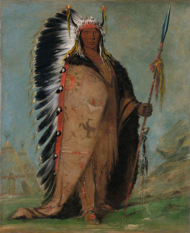Ee-Áh-Sá-Pa, Black Rock, a Two Kettle Chief as a canvas print