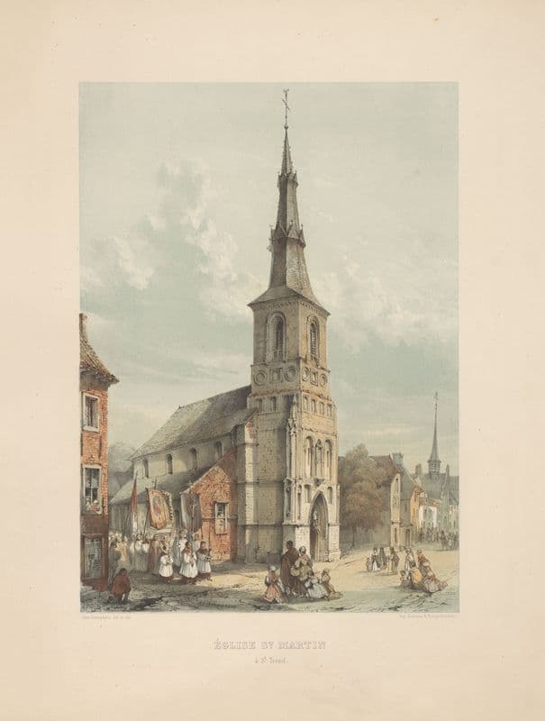 Église St Martin à St Trond as a canvas print