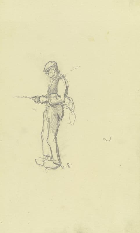 Ein Arbeiter aus der ‘Großen Spinnerei von Edam’ (ca. 1894) as a canvas print