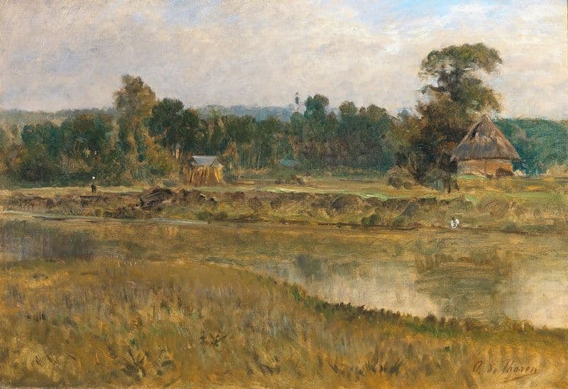Eine Flusslandschaft as a canvas print