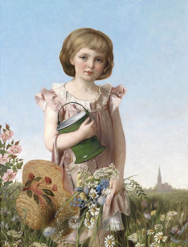 Eine kleine Gärtnerin as a canvas print