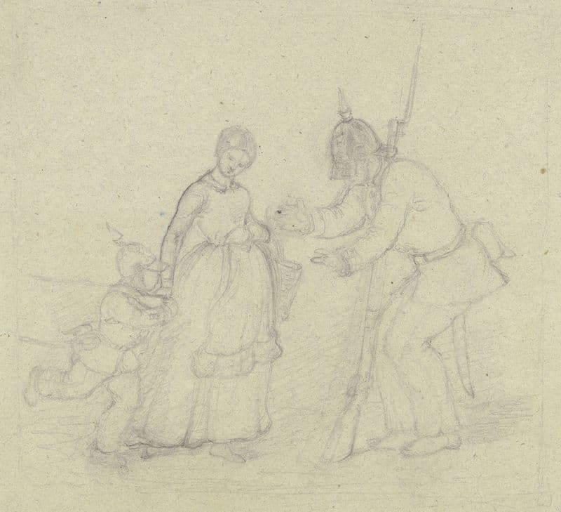 Einfluß der Preußen in Frankfurt im Jahr 1848 (ca 1848-1849) as a canvas print