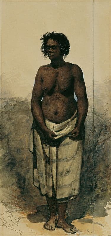 Eingeborenenfrau aus Woolongong (Wollongong), Australien as a canvas print
