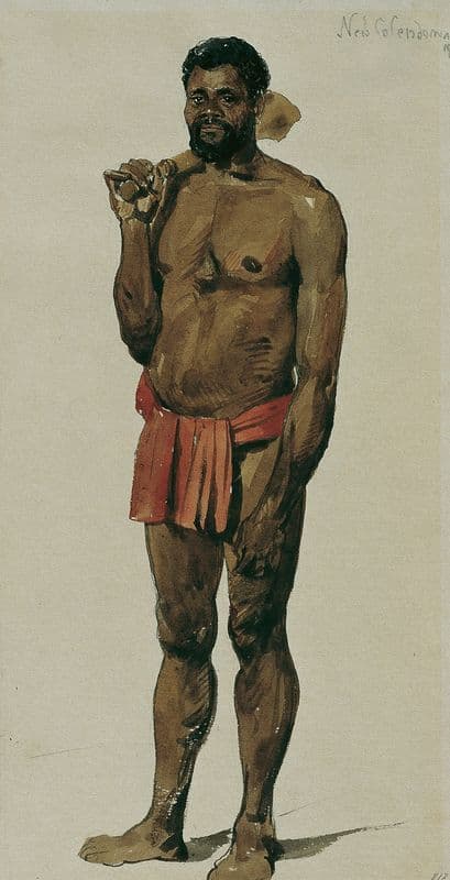 Eingeborener von Neukaledonien as a canvas print