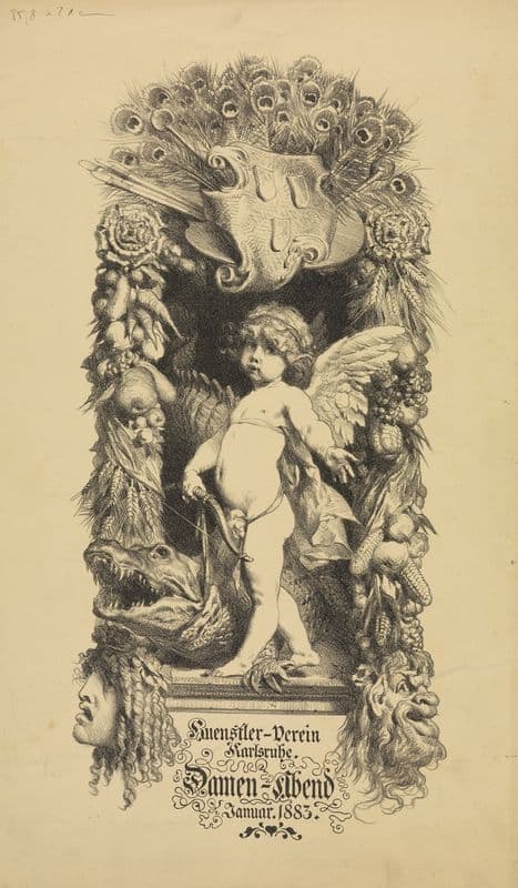 Einladung des Karlsruher Künstlerkreises zu einem Damenabend as a canvas print
