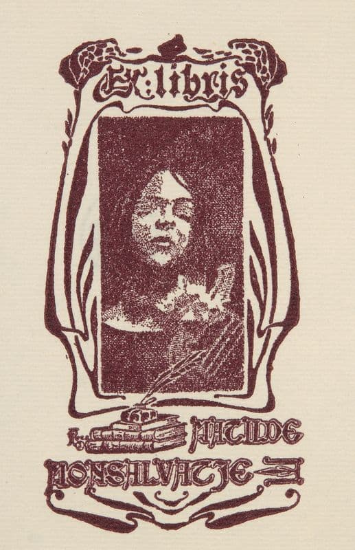 Ekslibris Matilde Monsalvatje (after 1910) as a canvas print