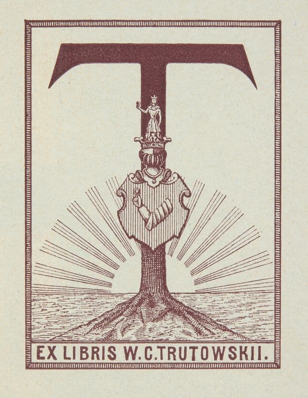Ekslibris Władimir Konstantinowicz Troutowskii (1862-1932) (1890-1900) as a canvas print